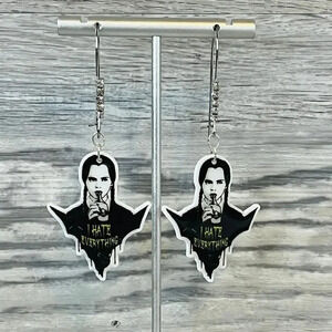 The Addams Family Wednesday Addams Drop Earrings Christina Ricci